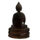 Brass Meditating Buddha Sitting On Lotus Base In Black Finish