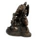 Black Brass Sitting Ganesha Blessing Pose Statue Idol For Gifting