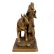 Brass Radha Krishna With Cow Statue