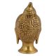 Hand Crafted Golden Brass Buddha Head Statue