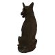 Hand Made Sitting Dog Statue With Lovely Fur Gifting Statue