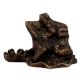 Brass Good Luck Frog with Child feng shui gift
