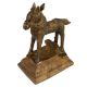 Tribal Golden Brass Standing Horse Statue