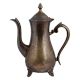 Brass Tea Coffee Pot With Engraved Floral Design