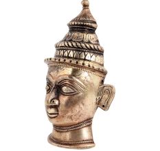 Lord Shiva Head Brass Tribal Hindu Mukhalingam Statue