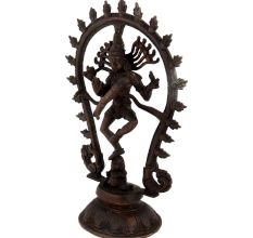 Brass Natraja in Ring of Fire Statue Of God Shiva Idol