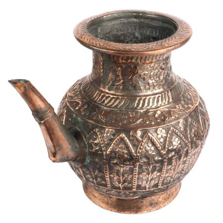 Copper Floral Engraved Islamic Style Holy Water pot
