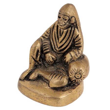 Brass Statue Of Shirdi Sai Baba Sitting Position