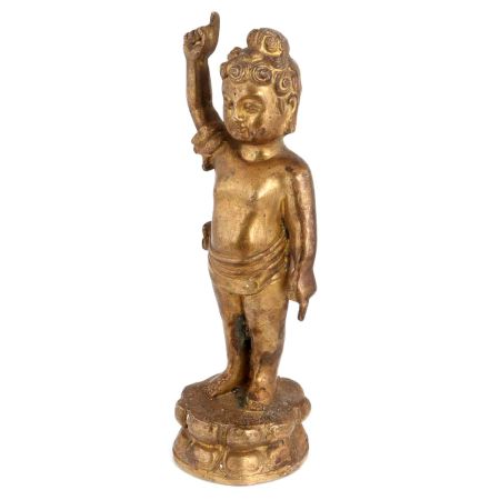 Brass Standing Buddha Statue For Gifting