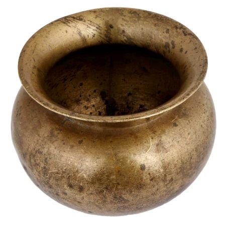 Brass Hindu Worship Water Pot Round Shape