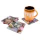 Multicolor Square Agate Coasters Set of 4 Pieces