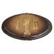 Brass Oval Tray Engraved Statue Of Liberty For Art Lovers