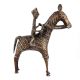 Tribal Statue Of Brass Rider On Horse