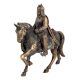 Brass Indian Solider Historic Statue