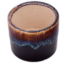 Modern Dark Brown Glazed Ceramic Pot