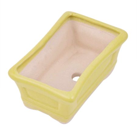 Yellow Rectangular Ceramic Pot