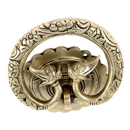 Hand Casted Exclusive Brass Elephant Motif Ring Door Knocker