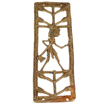 Lovely Brass Artwork Depicting Horn Bearing Male