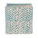 Square Ceramic Pot With Blue Chevron Zig Zag Pattern