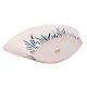 Oval Shape White Ceramic Pot With Hand painted Black Leaves