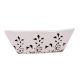 White Oval Ceramic Pot Hand painted Flower Pattern