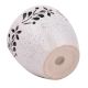 Fresh White Ceramic Pot Hand painted Black Floral Border on Top