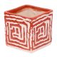 Red Maize Square Ceramic Pot Planter