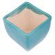 Handmade Blue Ceramic Pot With Square Top