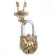 Brass Padlock With Camel Engraved Design And 2 Keys