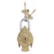Brass Padldlock Engraved With Buddha Face And 2 Keys