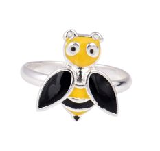 Silver Children Adjustable Sweet Bee Charm Toe Ring