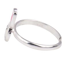 Bunny Rabbit Face Charm Silver Adjustable Toe Ring For Children