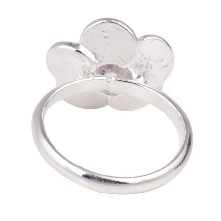 Silver Flower Design And Open Wrap Toe Ring