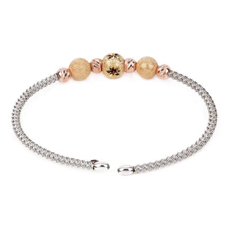 Gold Plated Beads Bells 92.5 Sterling Silver Rope Design Kadar Bracelets