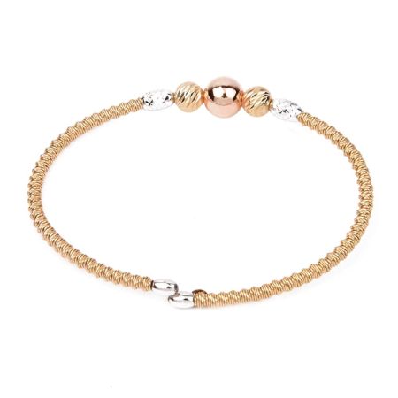 Delicate Multi Colored 92.5 Sterling Silver Bead Adjustable Bracelet