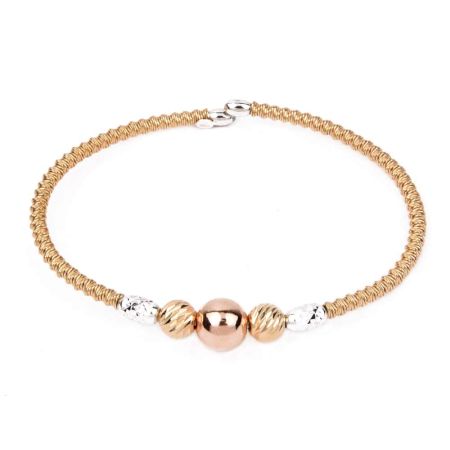 Delicate Multi Colored 92.5 Sterling Silver Bead Adjustable Bracelet