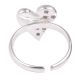 Lovely Pink Heart Adjustable Silver Toe Ring For Children