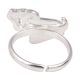 Brown Dog Charm Silver Adjustable Children Toe Ring