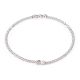 Fashionable 92.5 Sterling Silver Rope Chain Bracelet With Small Beads