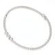 Fashionable 92.5 Sterling Silver Rope Chain Bracelet With Small Beads