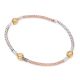 Trendy Dual Tone 92.5 Sterling Silver Gold Plated Kada Beads Bracelet
