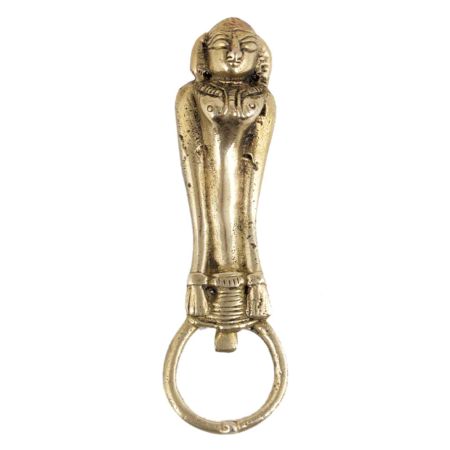 Handmade Golden Brass Brass Opener With Tribal Figurine