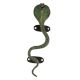 Handmade Black And Green Â Brass Door Handle Cobra Design