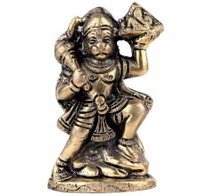 Handmade Golden Brass Lord Hanuman Statue