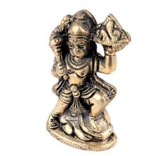Handmade Golden Brass Lord Hanuman Statue