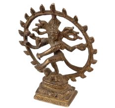 Handmade Brown Brass Nataraja Lord Shiva Statue