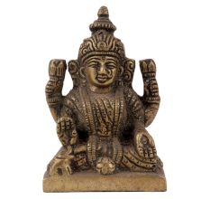 Handmade Black Brass Lakshmi Goddess Statue