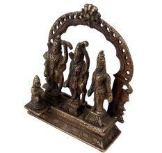 Handmade Antique Golden Brass Ram Darbar Statue