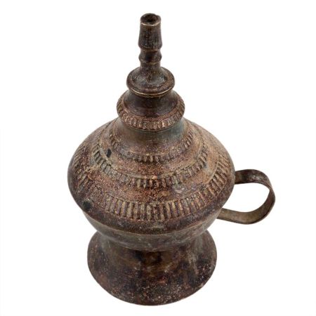 Handmade Antique Finish Brass Kerosene Oil Lamp