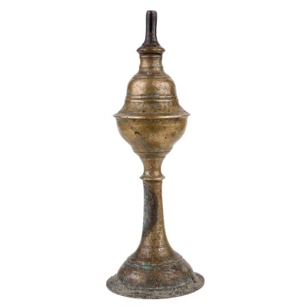 Handmade Dark Finish  Brass Oil Lamp Old Classic Design